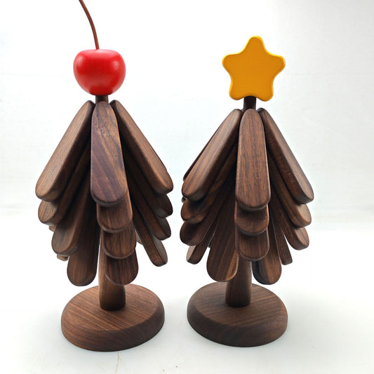 Tree-Shaped Wooden Trivets
