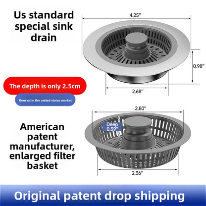 Stainless steel kitchen sink filter screen