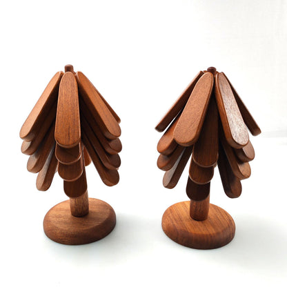 Tree-Shaped Wooden Trivets