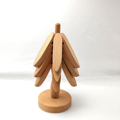 Tree-Shaped Wooden Trivets