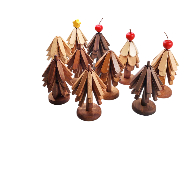 Tree-Shaped Wooden Trivets