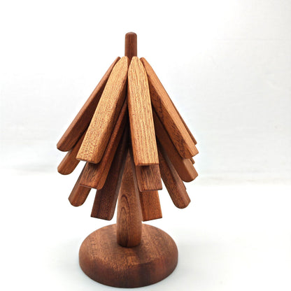 Tree-Shaped Wooden Trivets