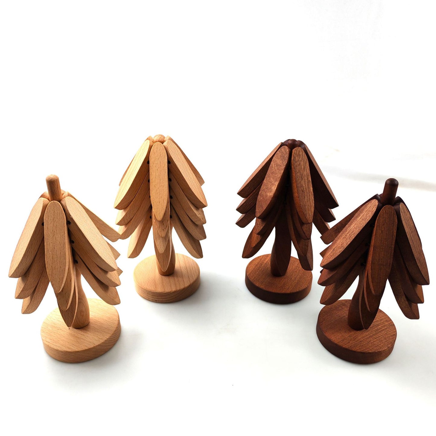 Tree-Shaped Wooden Trivets