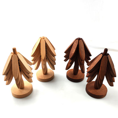 Tree-Shaped Wooden Trivets