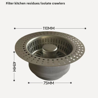 Stainless steel kitchen sink filter screen